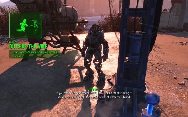 Insert Network Scanner holotape into Institute terminal