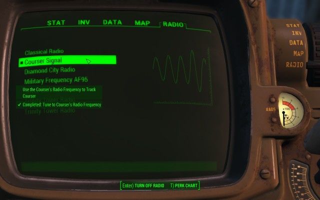 Tune to Courser's Radio Frequency