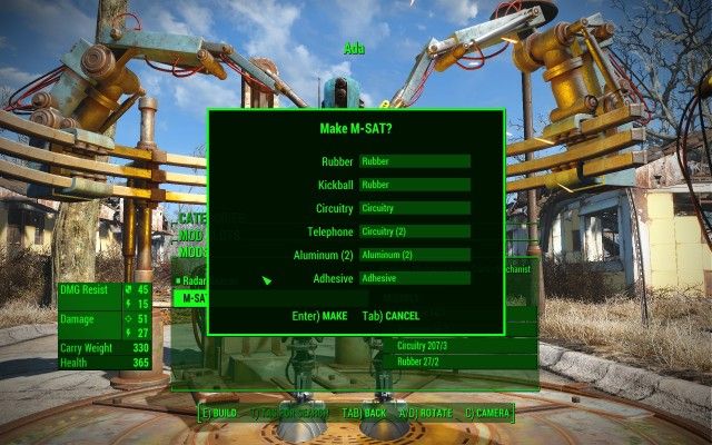 Install the M-SAT on a robot