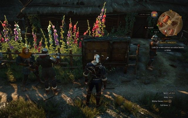 Look for a new contract on notice boards in Velen.