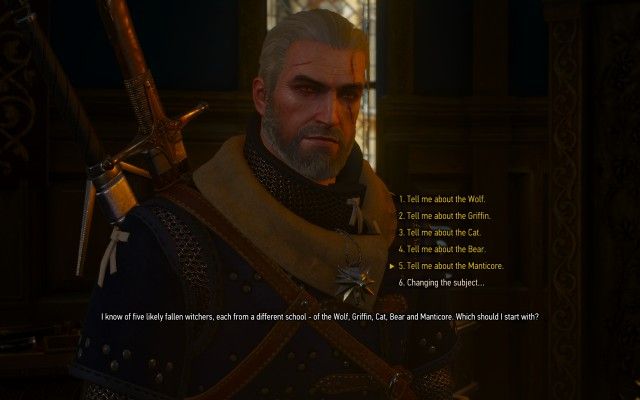 Ask Lafargue about all the vanished witchers. 0/5