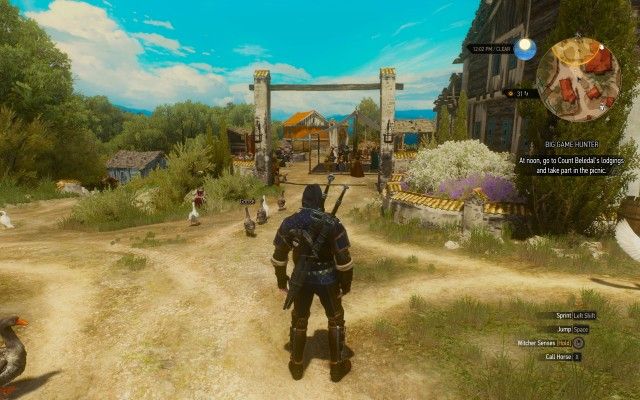 At noon, go to Count Beledal's lodgings and take part in the picnic.