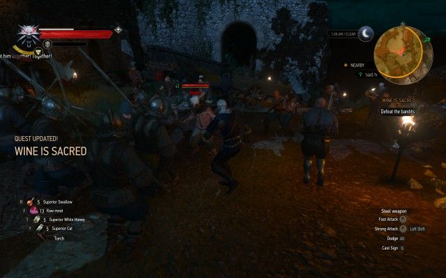 Defeat the bandits.