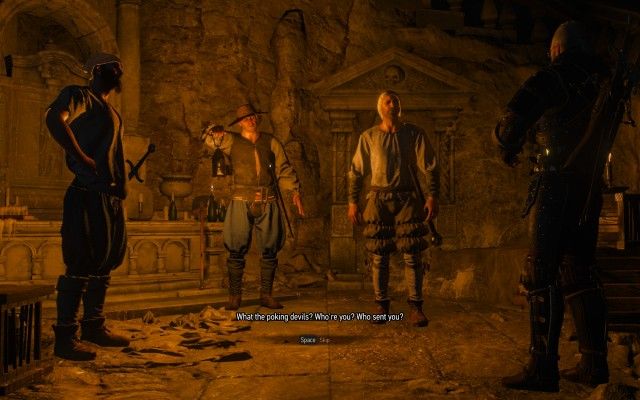 Search the chamber to find a place for the urn.