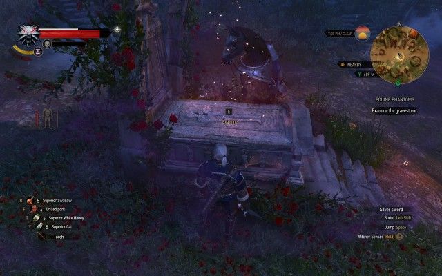 Examine the gravestone.