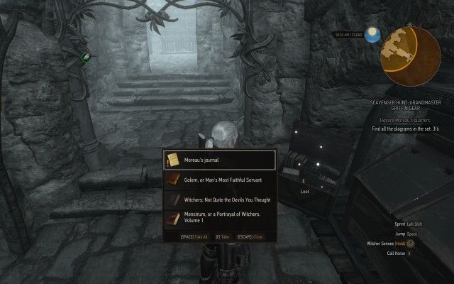 Explore Moreau's quarters.