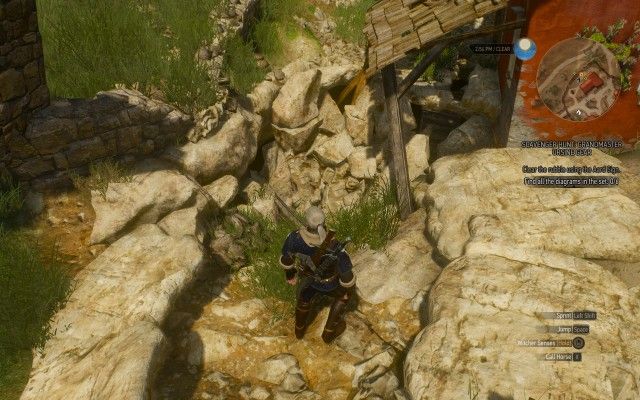 Explore the ruined building.
