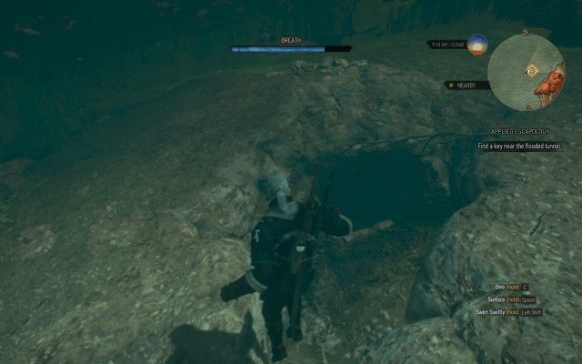 Find a key near the flooded tunnel.