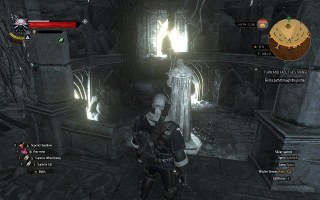 Find a path through the portals.