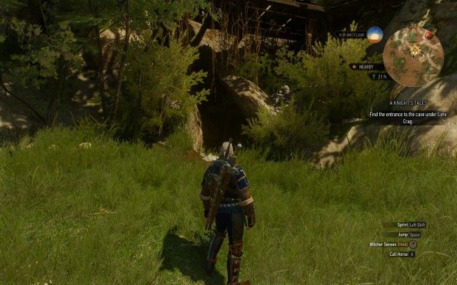 Find the entrance to the cave under Lynx Crag.