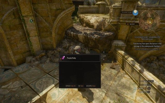 Find the key that opens the barrier in the passage to the underground chambers.