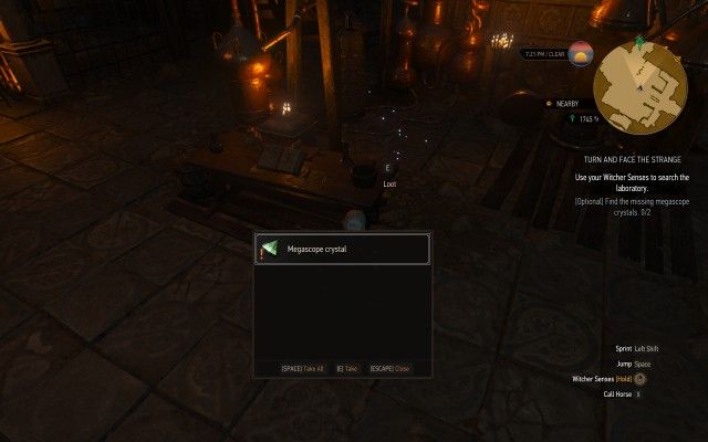 [Optional] Find the missing megascope crystals.