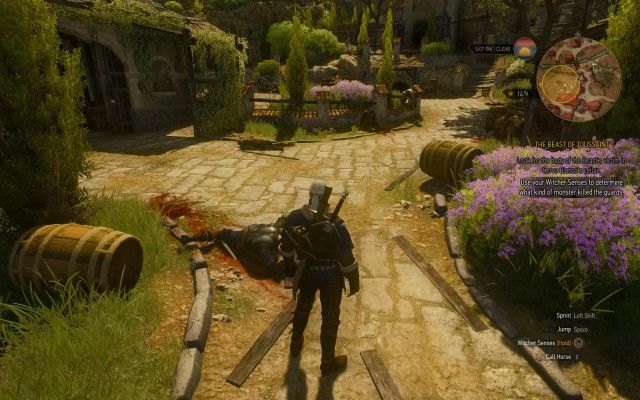 Go to Corvo Bianco and examine the body kept in its cellar.