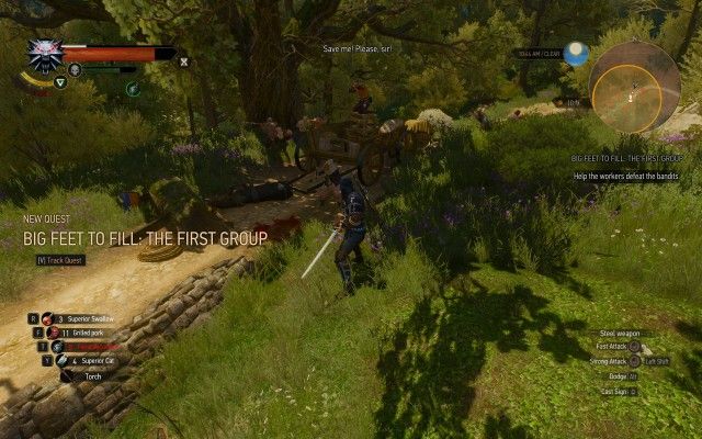 Help the workers defeat the bandits.