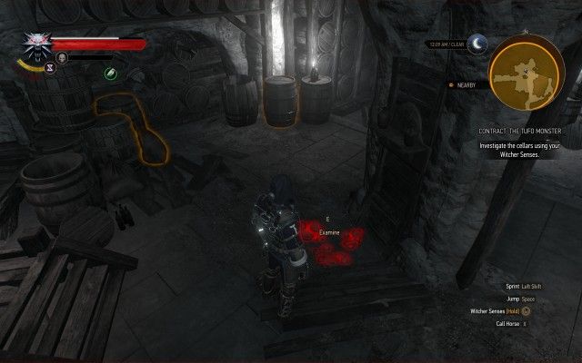 Investigate the cellars using your Witcher Senses.