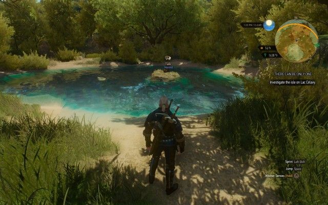 Investigate the isle on Lac Célavy.