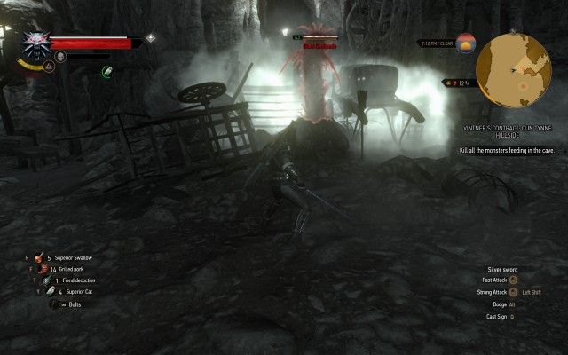 Kill all the monsters feeding in the cave.