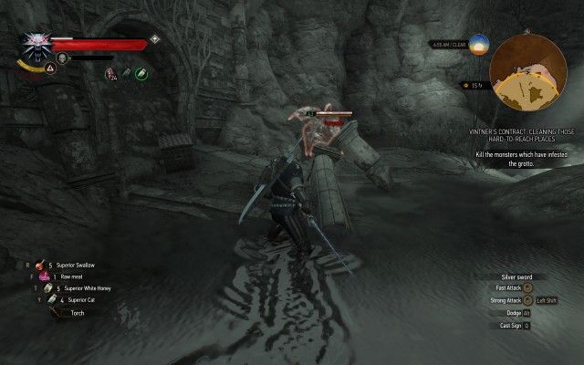 Kill the monsters which have infested the grotto.