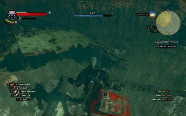 Search for the sunken boat.