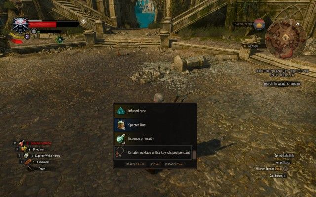 Search the wraith's remains.