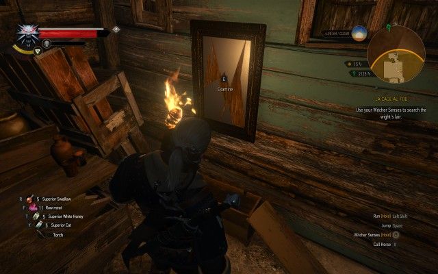 Use your Witcher Senses to search the wight's lair.