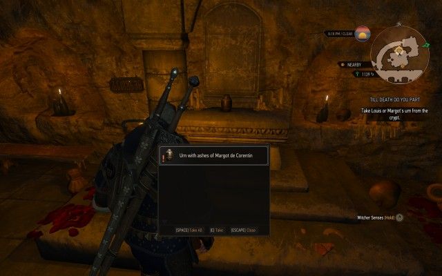 Option 1 - Take Margot's urn from the crypt.