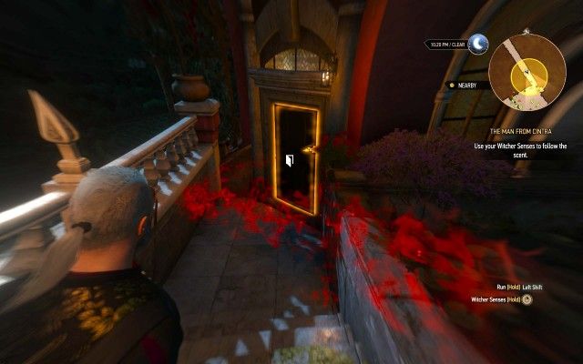 Use your Witcher Senses to follow the scent.