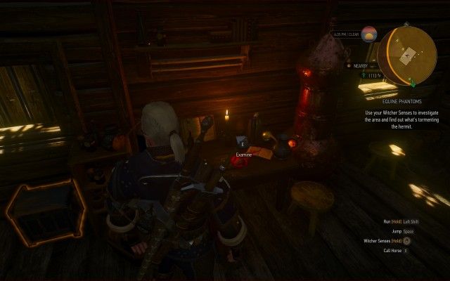 Use your Witcher Senses to investigate the area and find out what's tormenting the hermit.