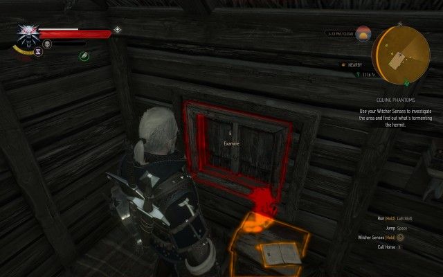 Use your Witcher Senses to investigate the area and find out what's tormenting the hermit.