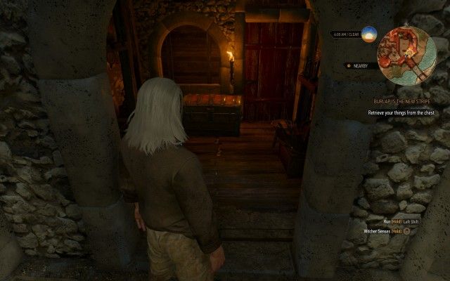 Retrieve your things from the chest.